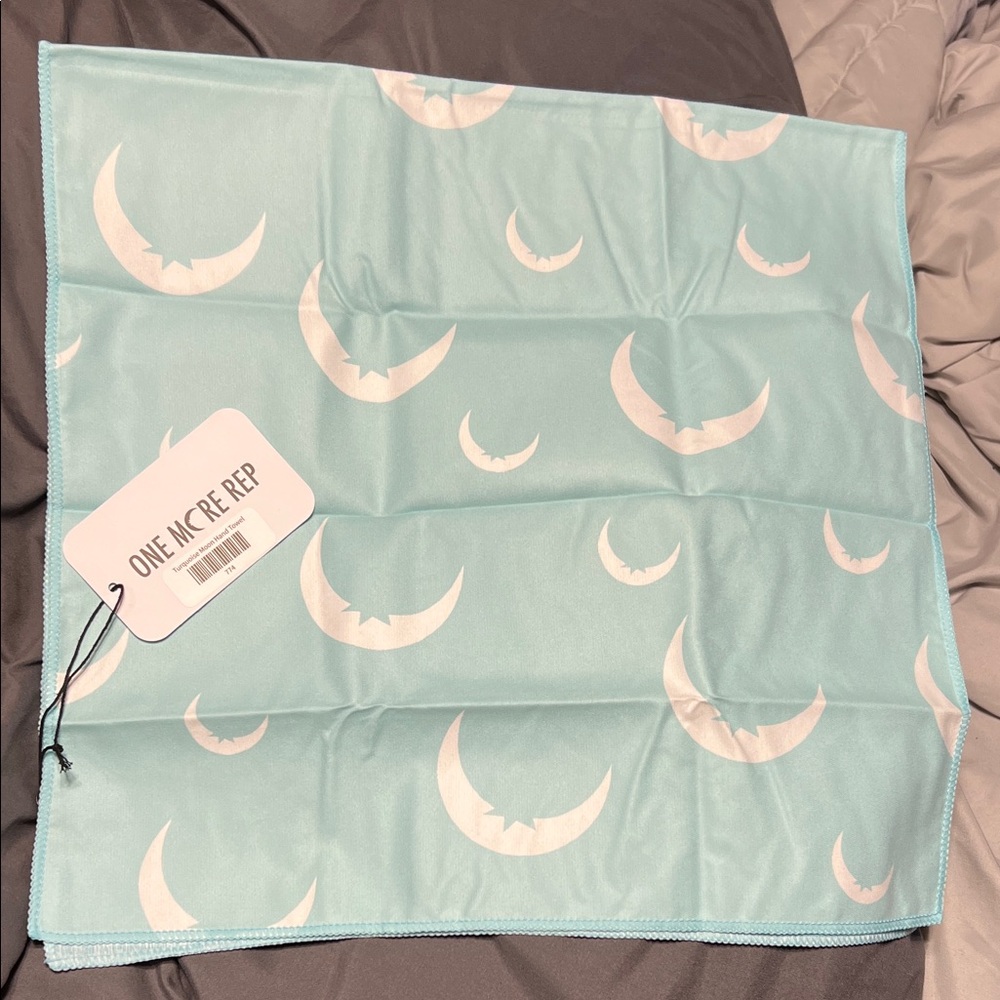 Moon Patterned Blue zyia hand towel/ sweat towel